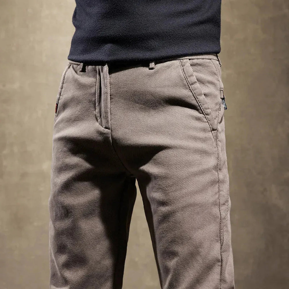 Casual Slim Fit Straight Leg Pants for Everyday Wear-MODAUTLET