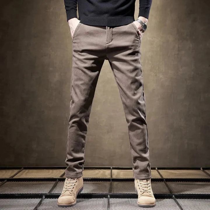 Casual Slim Fit Straight Leg Pants for Everyday Wear-MODAUTLET