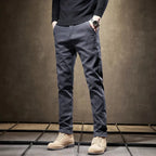 Casual Slim Fit Straight Leg Pants for Everyday Wear Gray