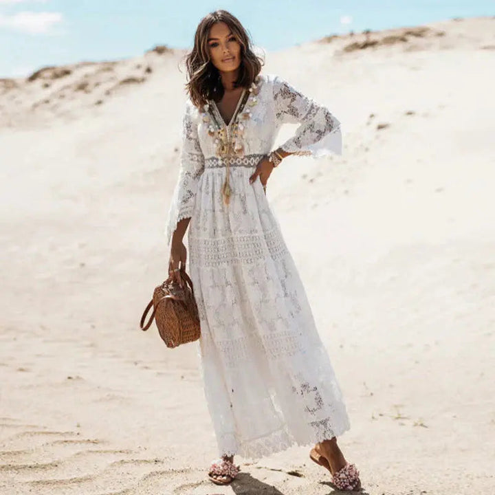 Women's Artistic Long-Sleeved Dress – Stylish & Comfortable-MODAUTLET