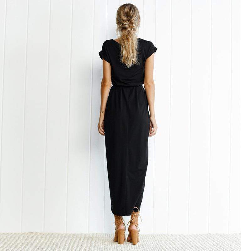 Women's Long Split Maxi Dress-MODAUTLET
