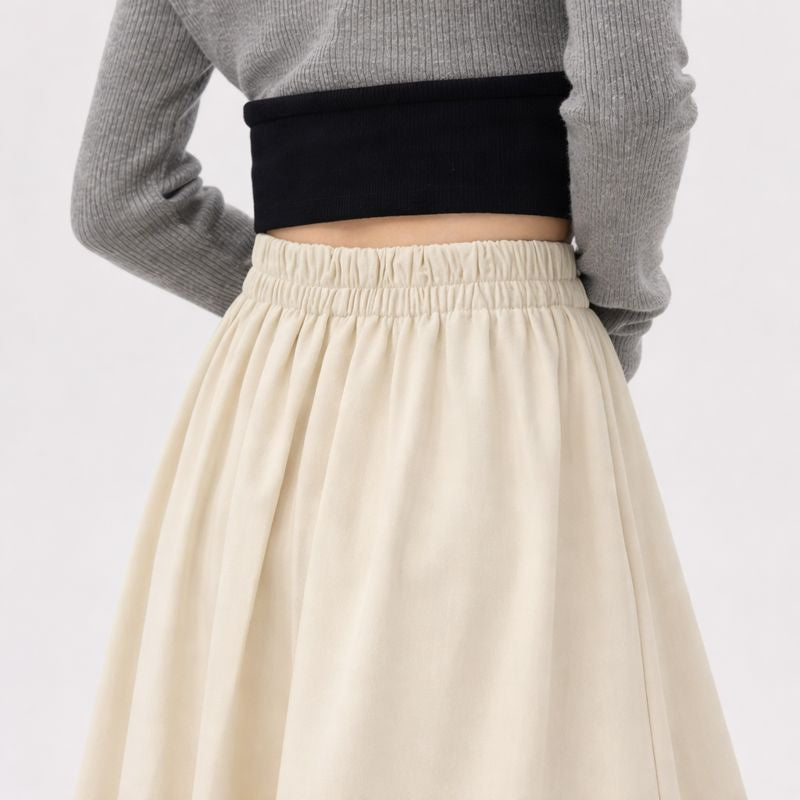 Women's Long Pleated Skirt - Elegant & Flowing Design