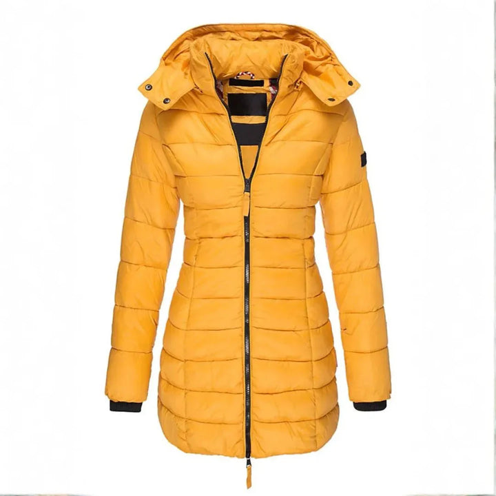 Longline Puffer Coat with Detachable Hood