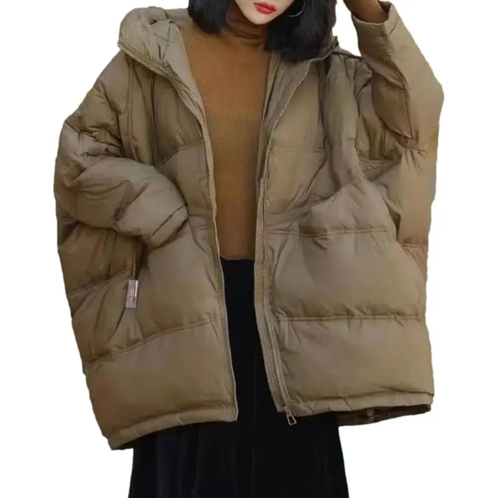Loose Women’s Padded Jacket - Stylish & Comfortable Camel S