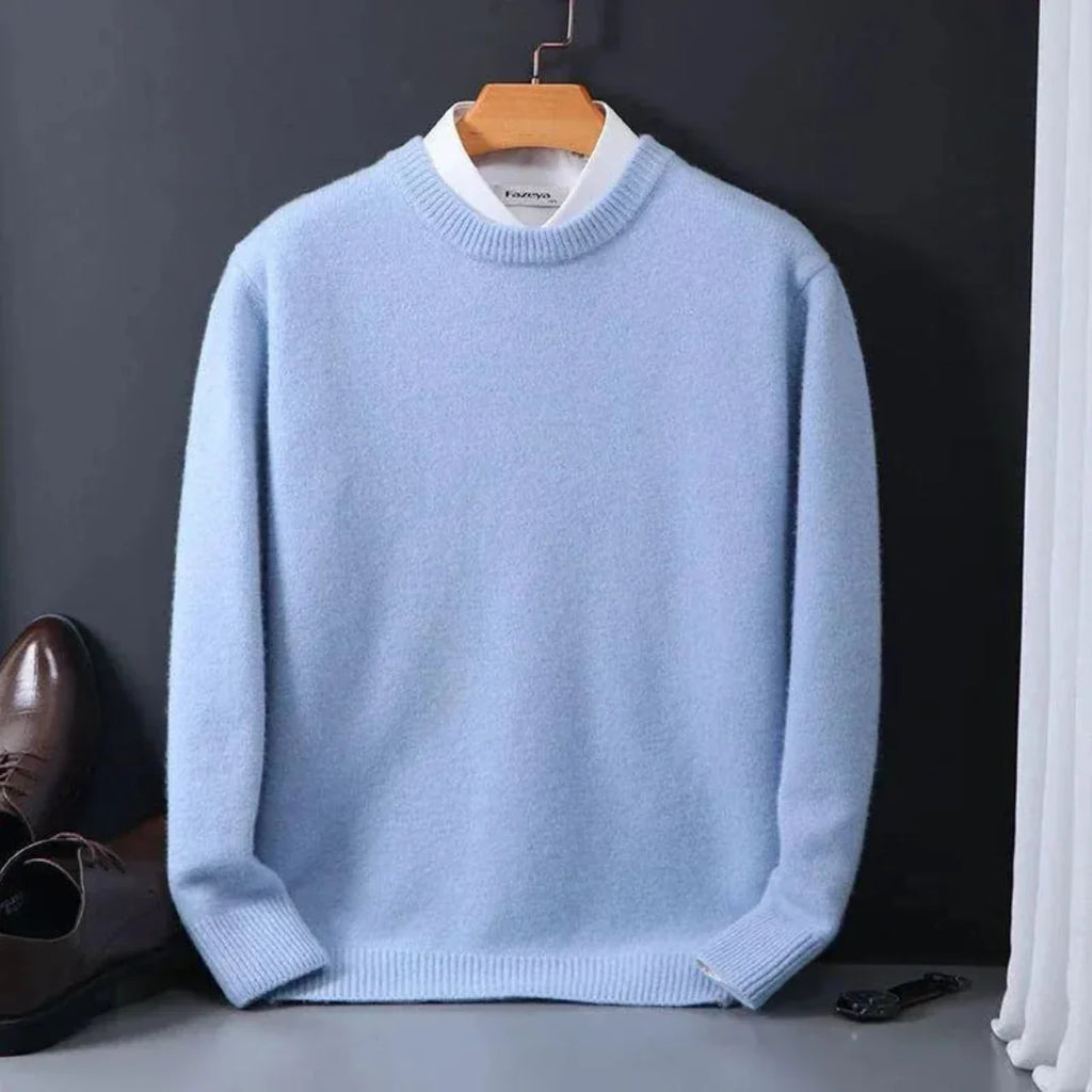 Classic Cashmere Crewneck Sweater Light Blue