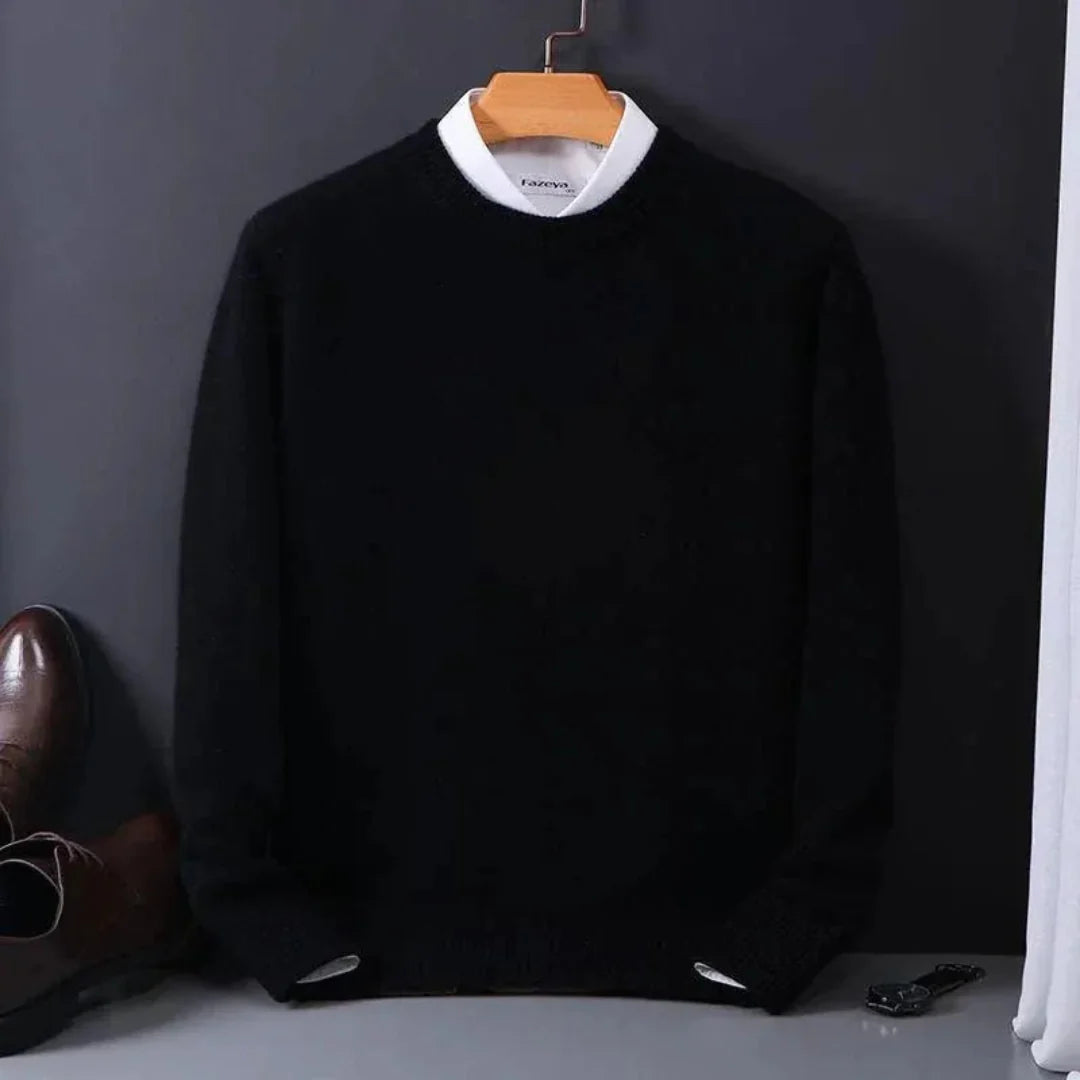 Classic Cashmere Crewneck Sweater Black