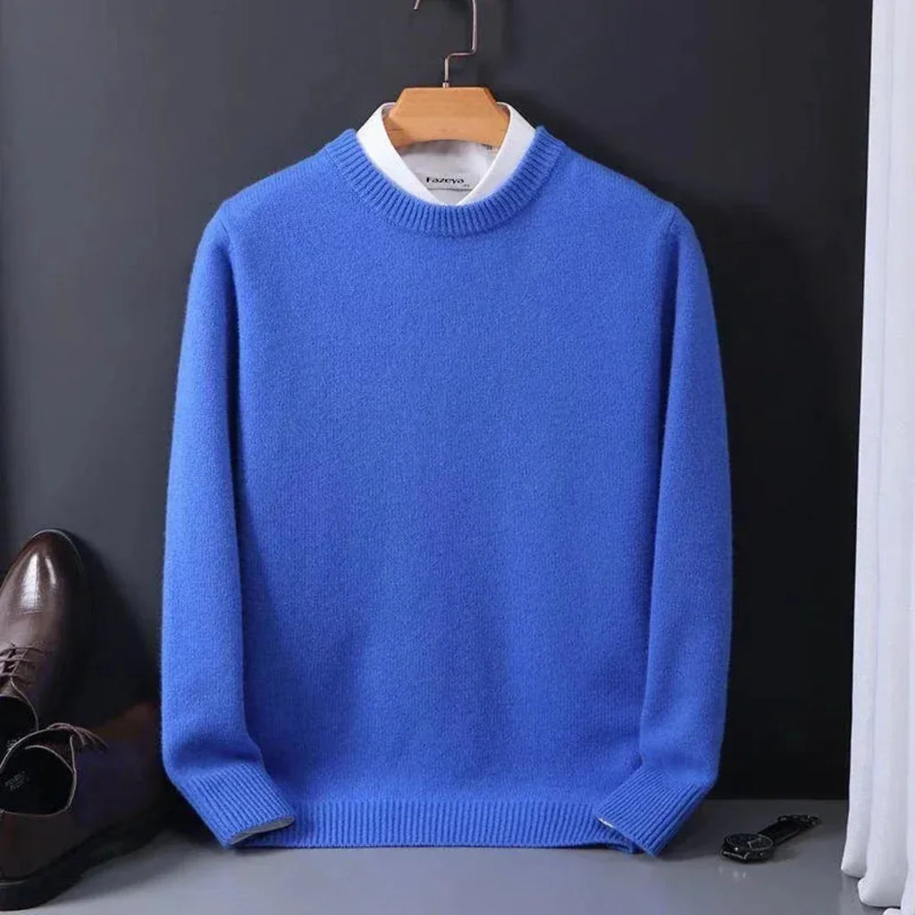 Classic Cashmere Crewneck Sweater Blue