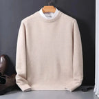 Classic Cashmere Crewneck Sweater Gray White