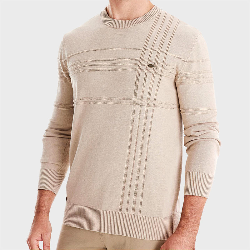 John | Men's Textured Knit Cotton Sweater