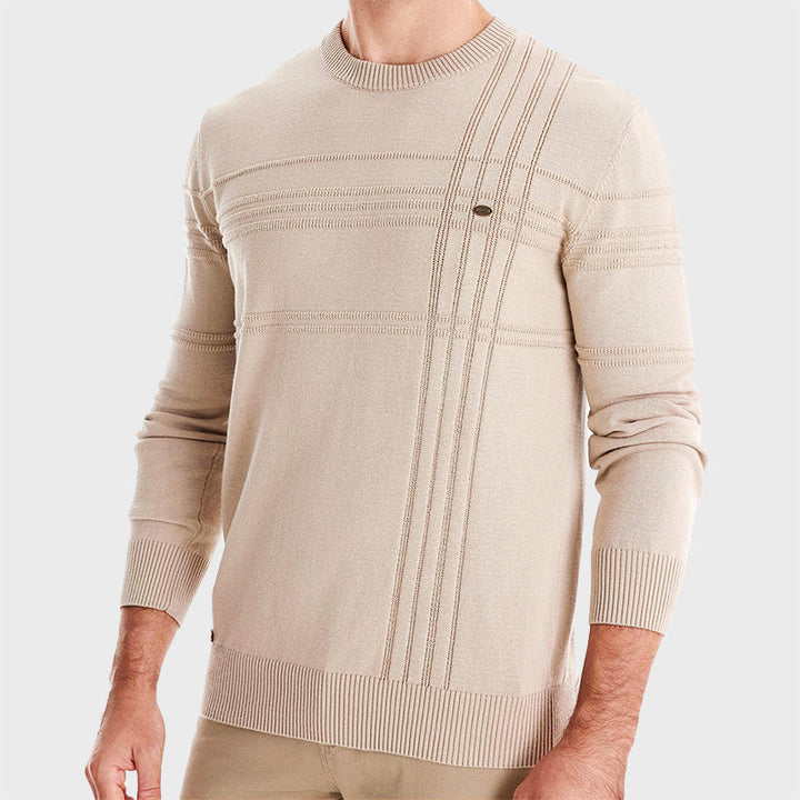 John | Men's Textured Knit Cotton Sweater