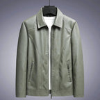 Stylish Leather Jacket for Men Green
