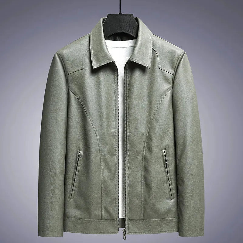 Stylish Leather Jacket for Men Green