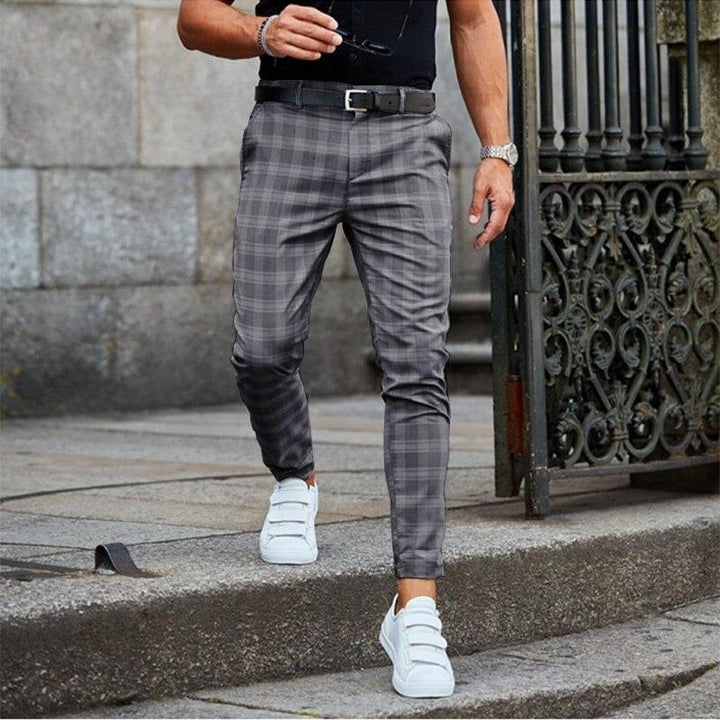 Pantalones chinos ligeros de tela para hombre