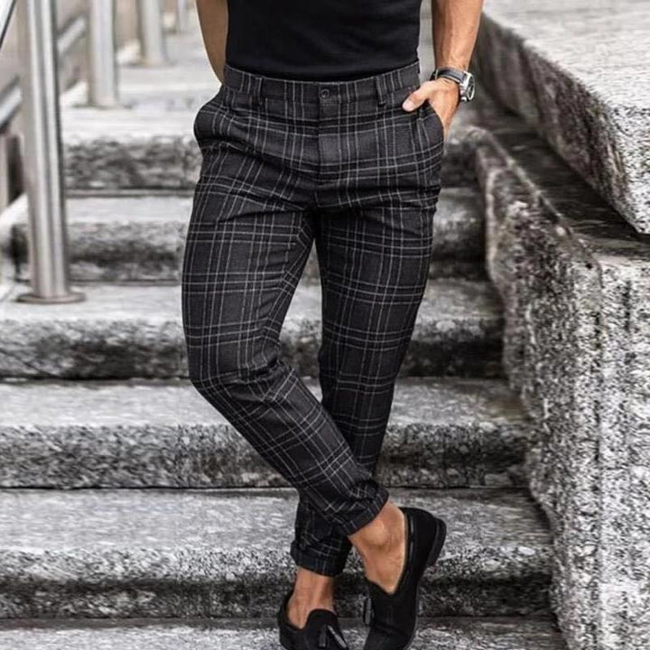 Pantalones chinos ligeros de tela para hombre