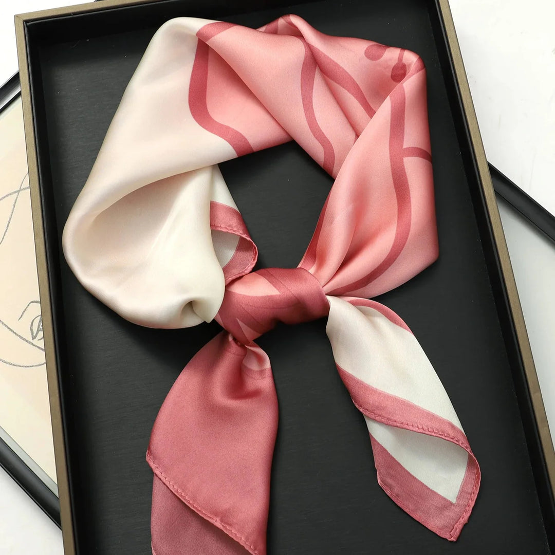 Luxurious Silk Head Scarf Pink