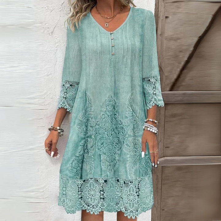 Damen Midikleid mit Blumenmuster