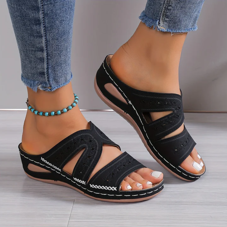 Women's Summer Sandals - Stylish and Comfortable Footwear Black