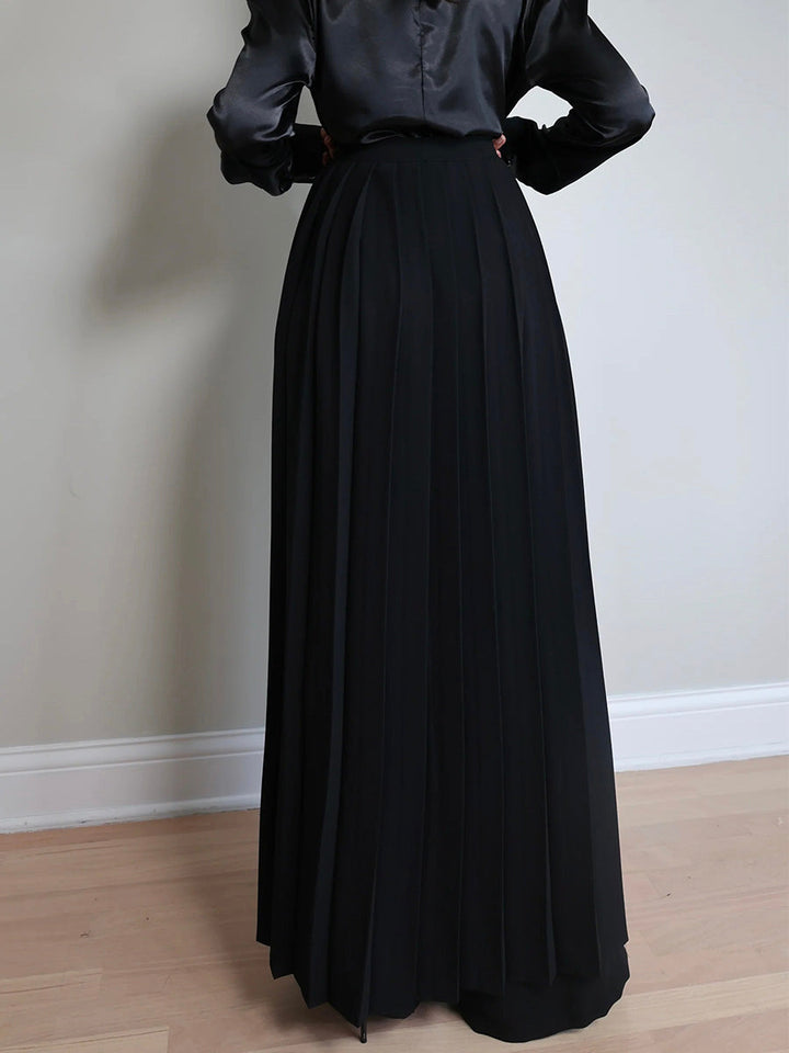 Women's Pleated Overskirt Pants Set - Clearance Sale