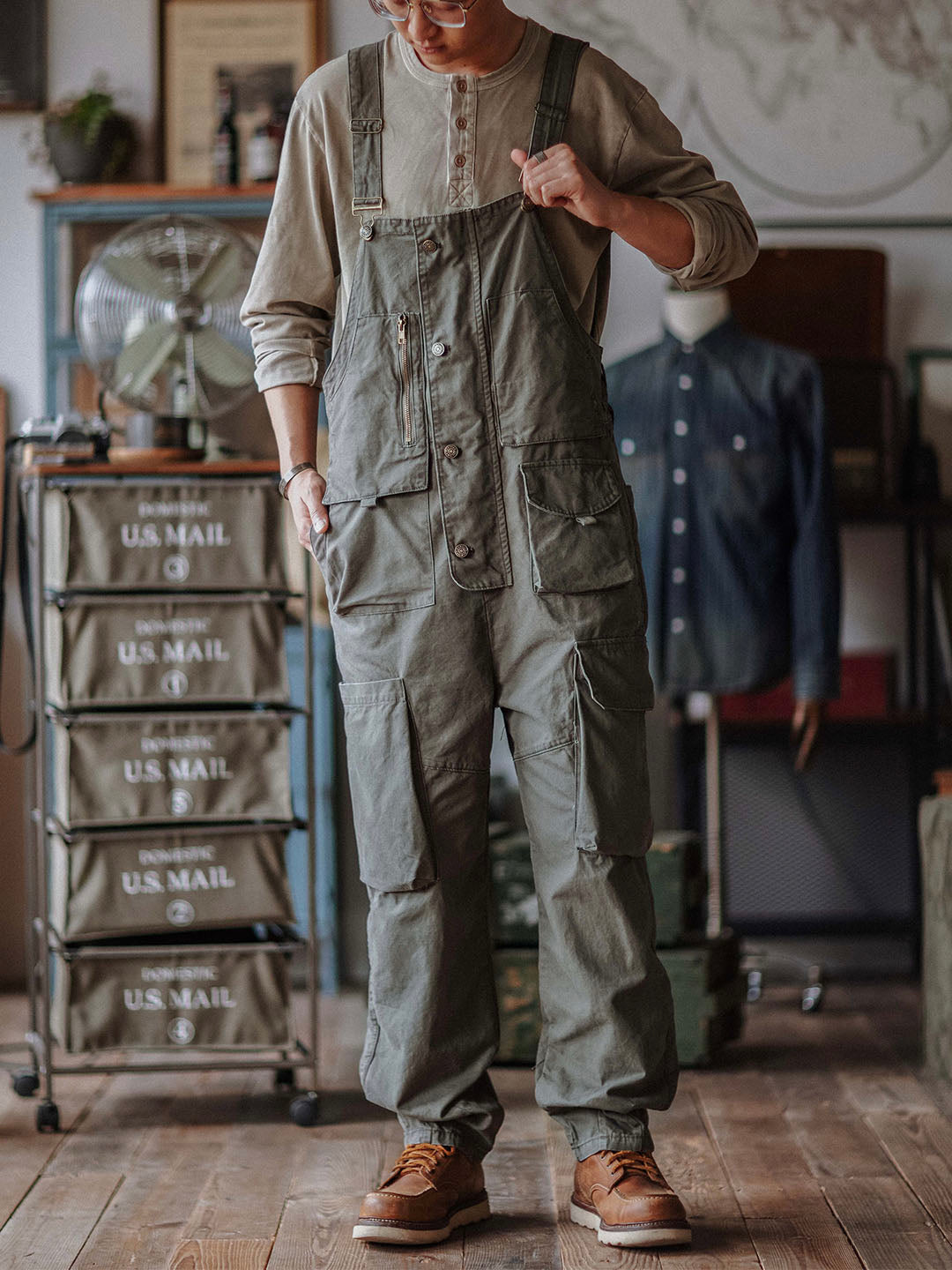 Men's Casual Canvas Overalls