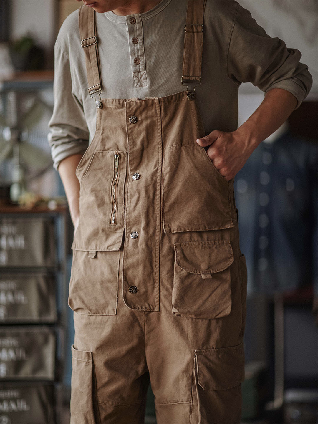 Men's Casual Canvas Overalls