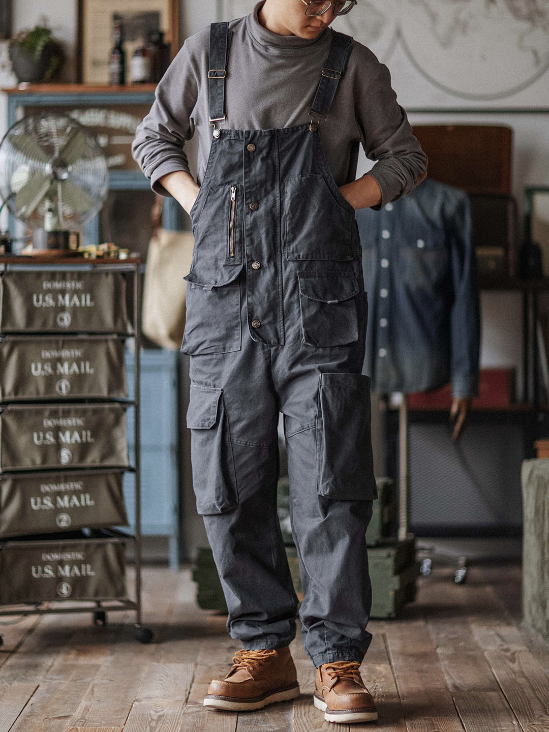 Men's Casual Canvas Overalls