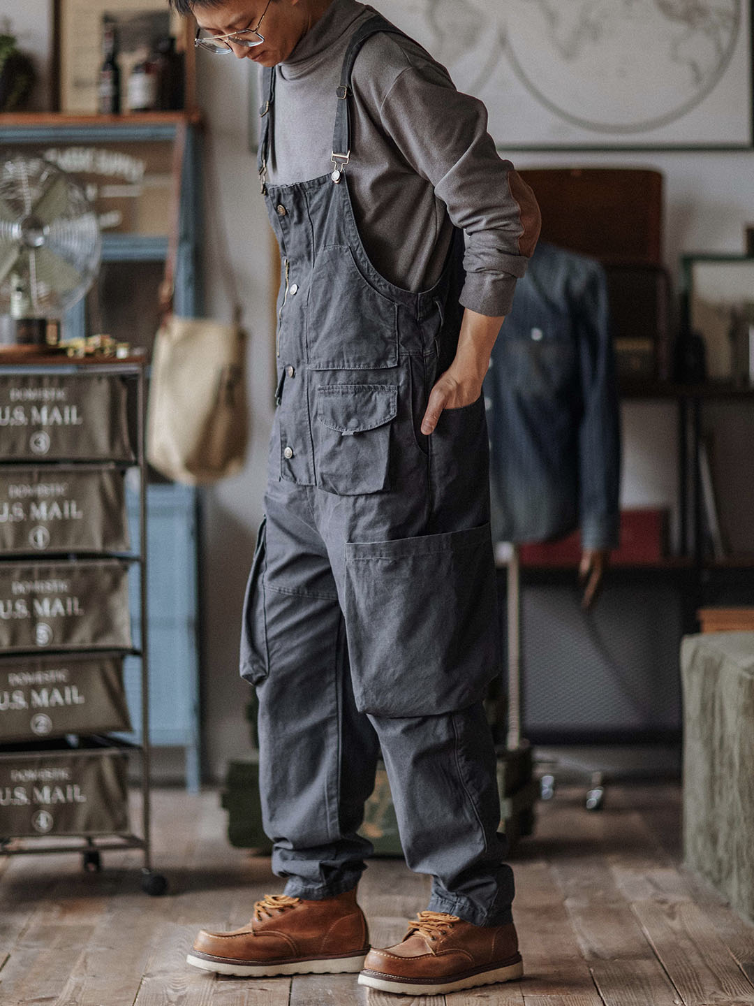 Men's Casual Canvas Overalls