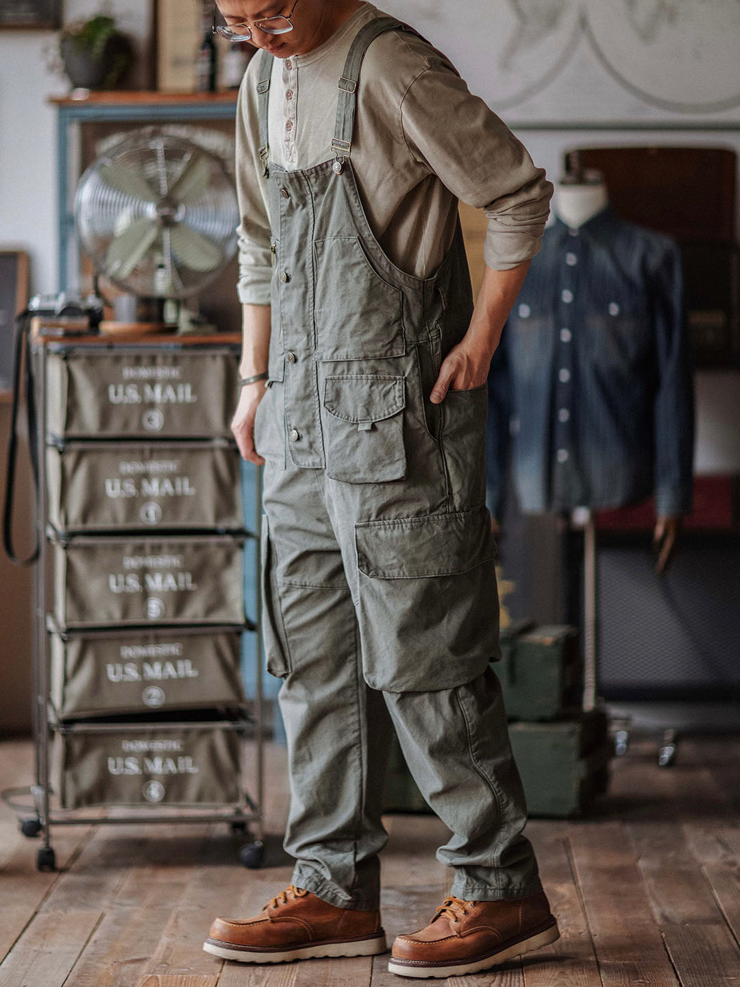 Men's Casual Canvas Overalls