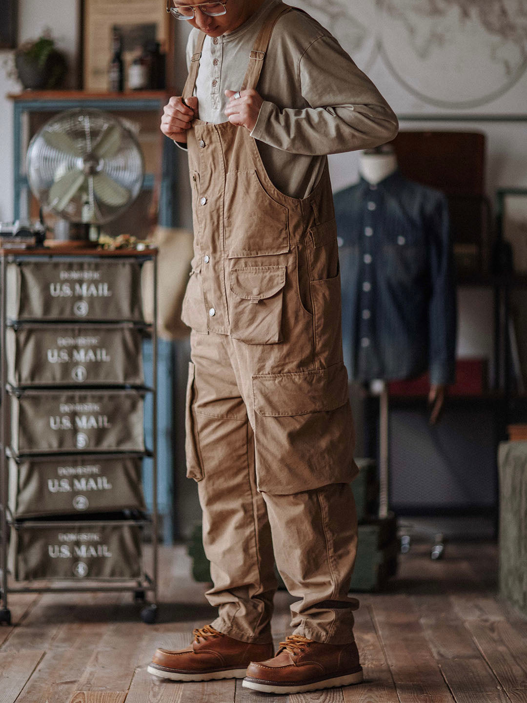 Men's Casual Canvas Overalls