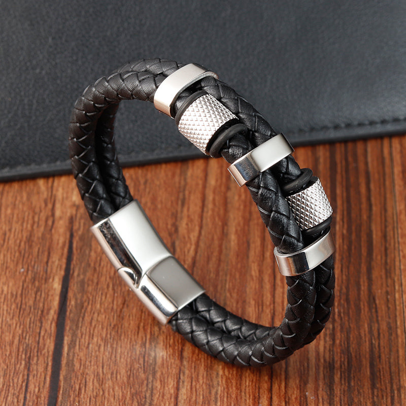 Braided Rope Bracelet for Stylish Look Silver