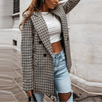 Classic Plaid Tailored Blazer