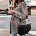 Classic Plaid Tailored Blazer