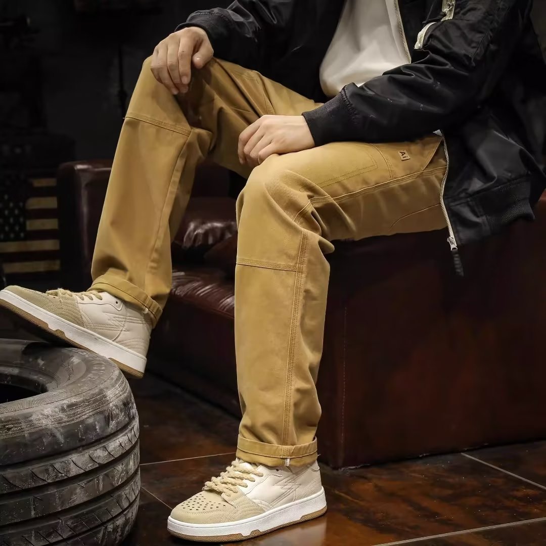 Men's Canvas Panel Pants-MODAUTLET