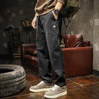 Men's Canvas Panel Pants Black