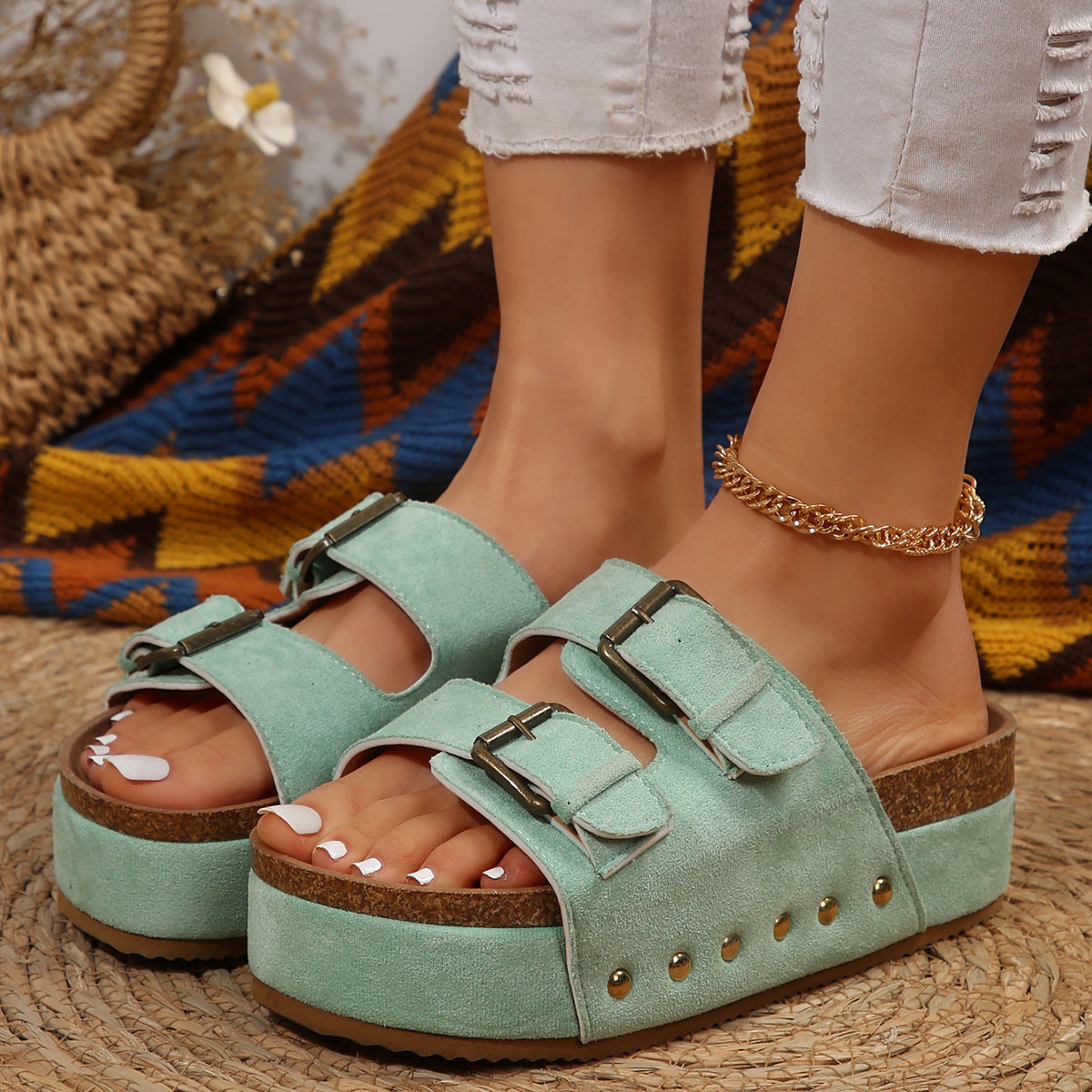 Women's Chunky Sage Sandal Mint