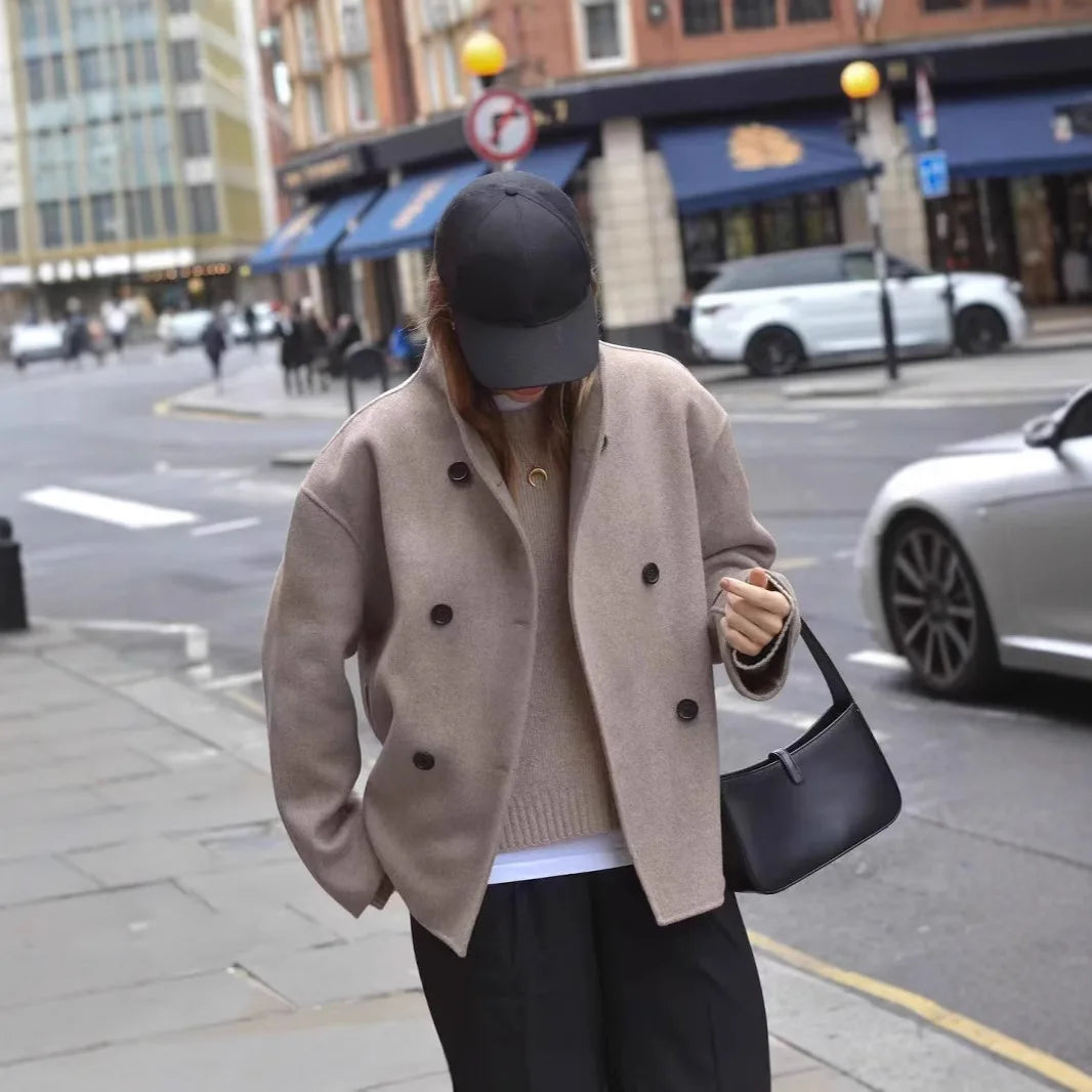 Vintage Brown Woolen Jacket for Timeless Style