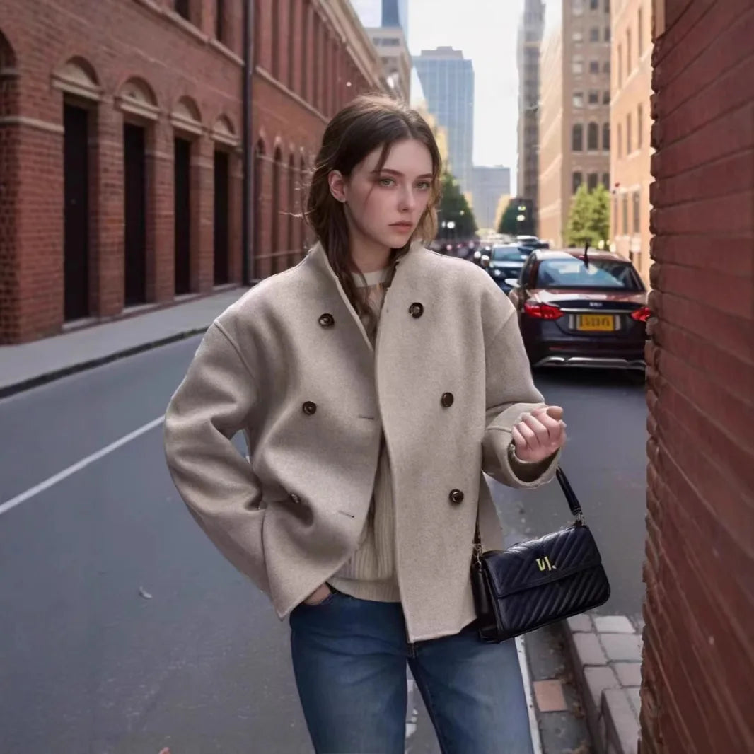 Vintage Brown Woolen Jacket for Timeless Style