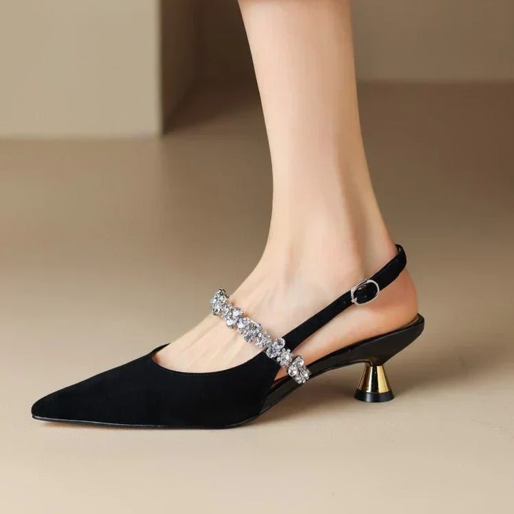 Women's Glam Rhinestone Kitten Heels – Stylish Evening Footwear-MODAUTLET