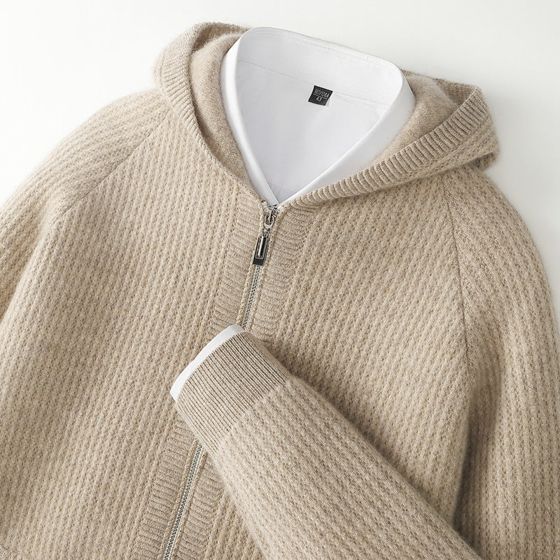 Men's Cashmere Zip Hoodie - Sorrento Style
