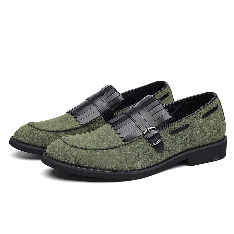Women's Stylish Strap Loafers Green