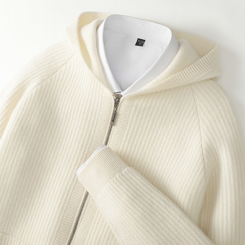 Men's Cashmere Zip Hoodie - Sorrento Style