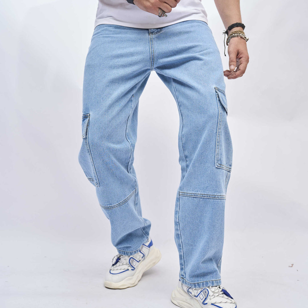 Men's Cargo Jeans - Stylish and Versatile Utility Pants-MODAUTLET