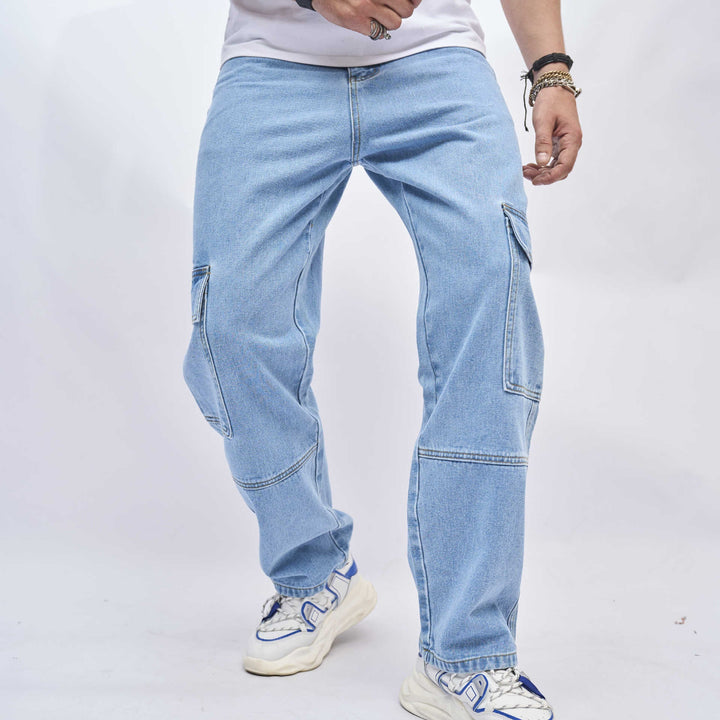 Men's Cargo Jeans - Stylish and Versatile Utility Pants-MODAUTLET
