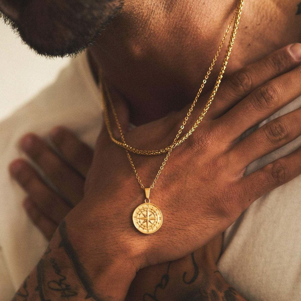 Compass Pendant Necklace - Stylish and Unique Design Gold