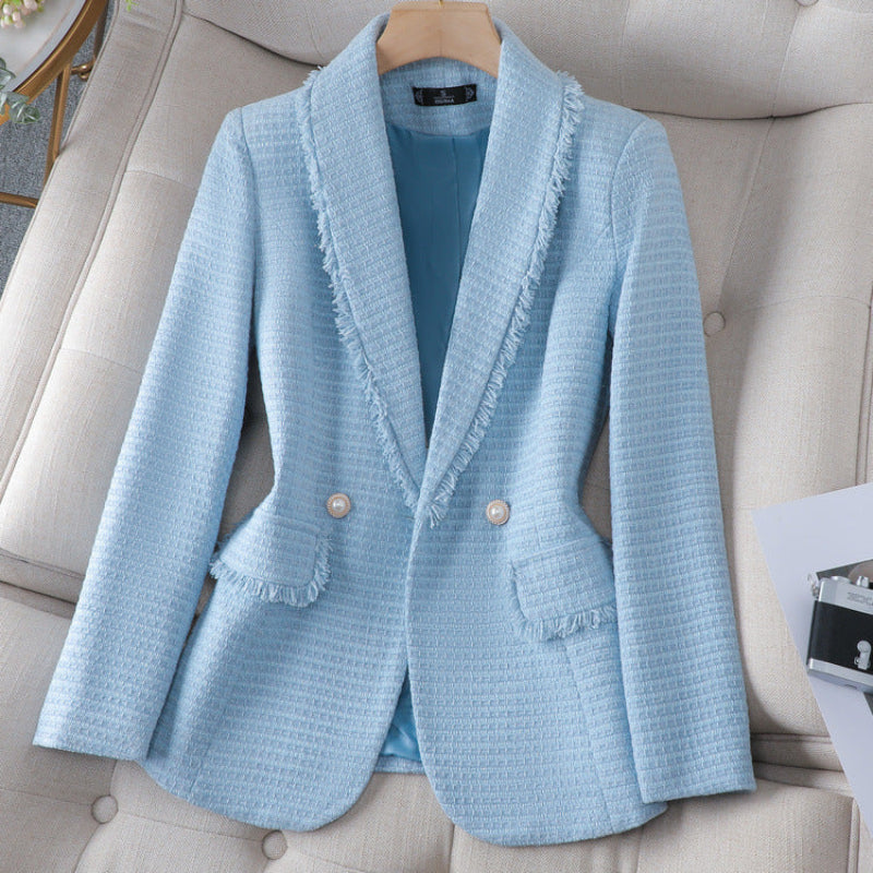 Women's Plaid Blazer - Stylish and Versatile Outerwear-MODAUTLET