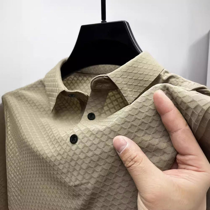 Men's Silk Polo Shirt-MODAUTLET