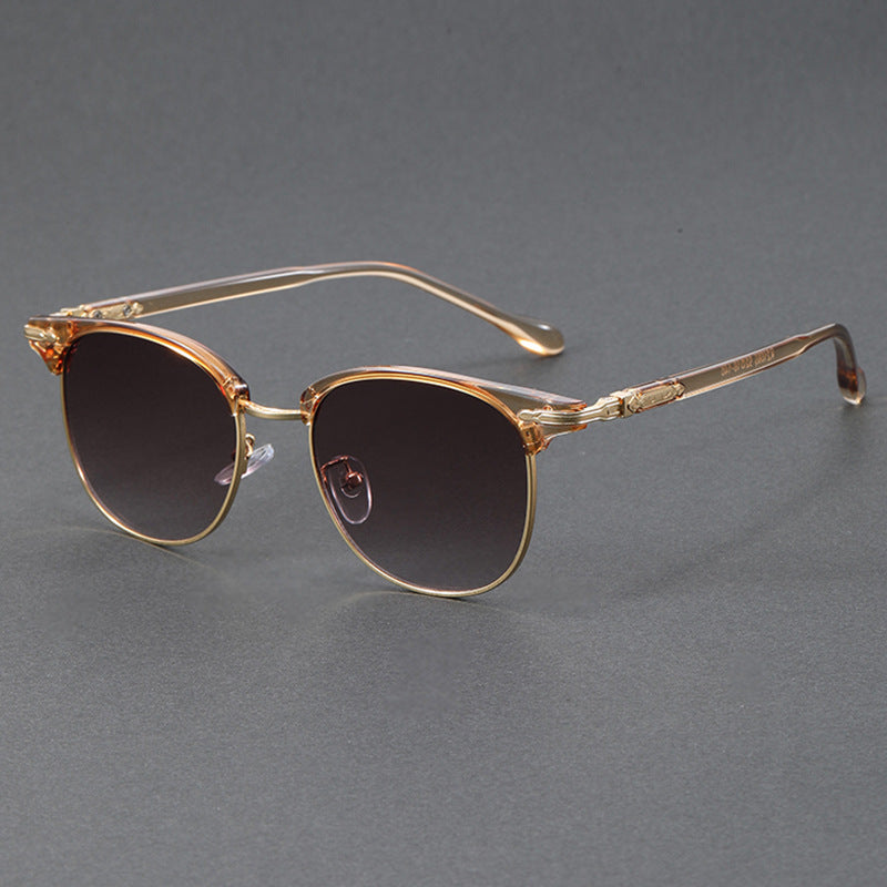 Stylish Clubmaster Sunglasses for Trendy Look Gold