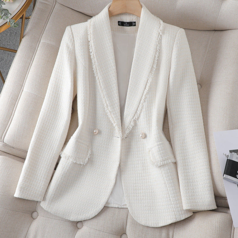 Women's Plaid Blazer - Stylish and Versatile Outerwear-MODAUTLET