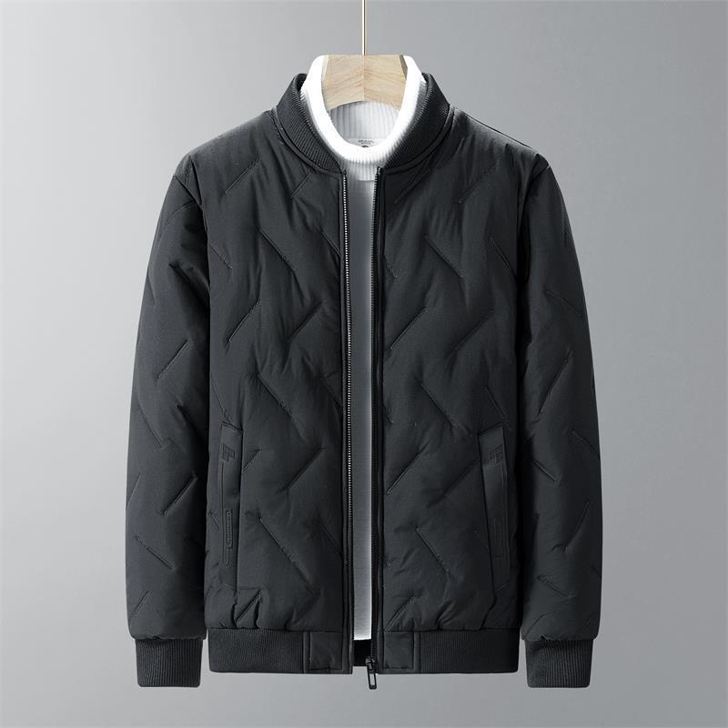 Men's Quilted Bomber Jacket Black