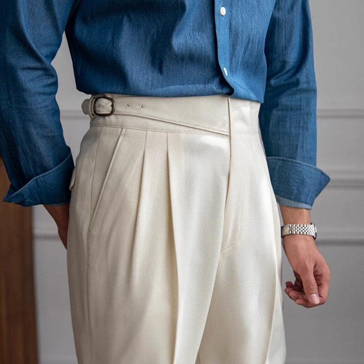 Men's Pleated Trousers - Stylish and Comfortable Fit-MODAUTLET