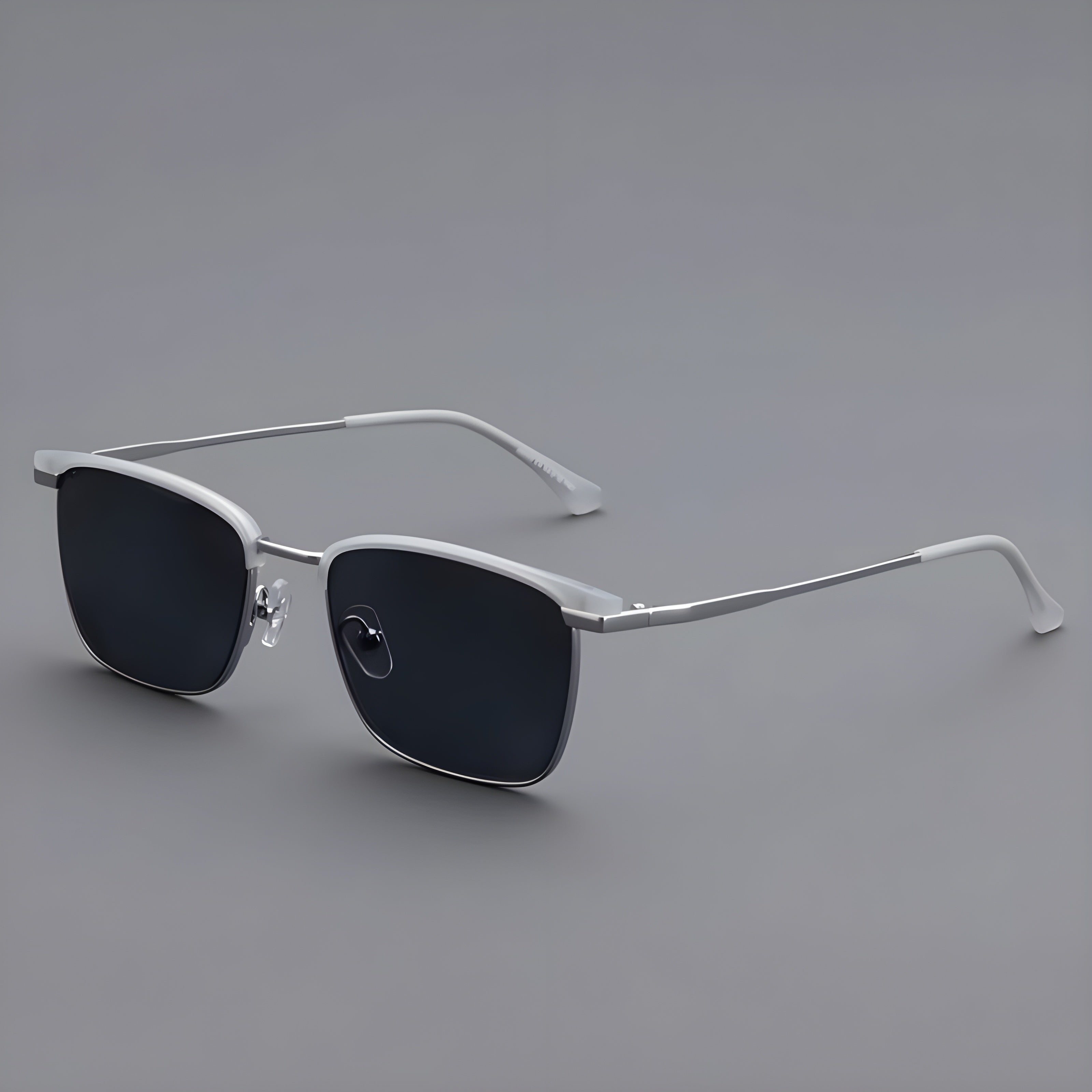 Stylish Rimless Sunglasses for Ultimate Sun Protection White